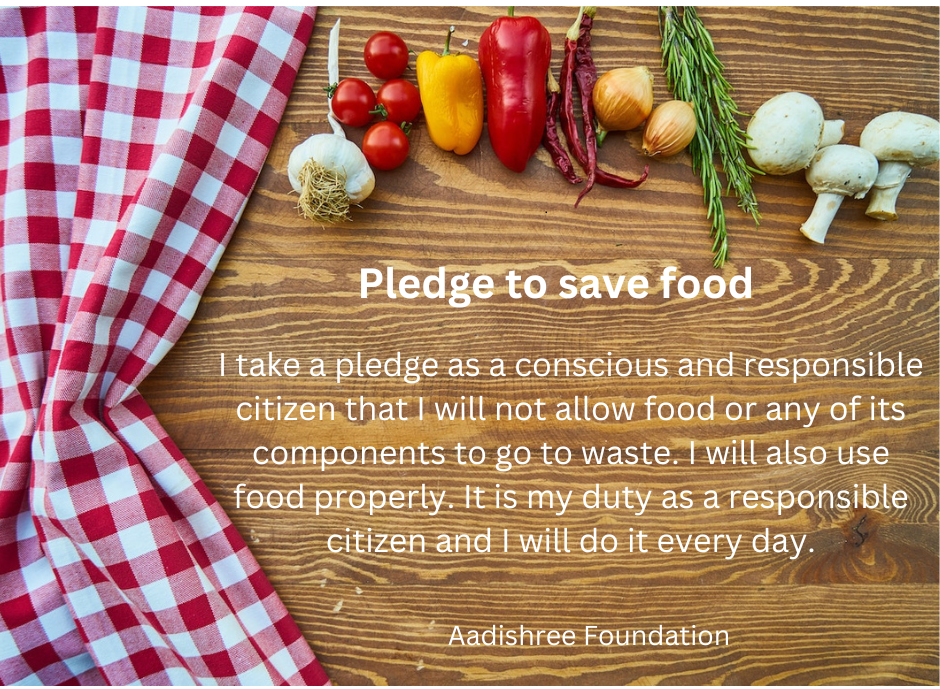 Save Food Pledge In English